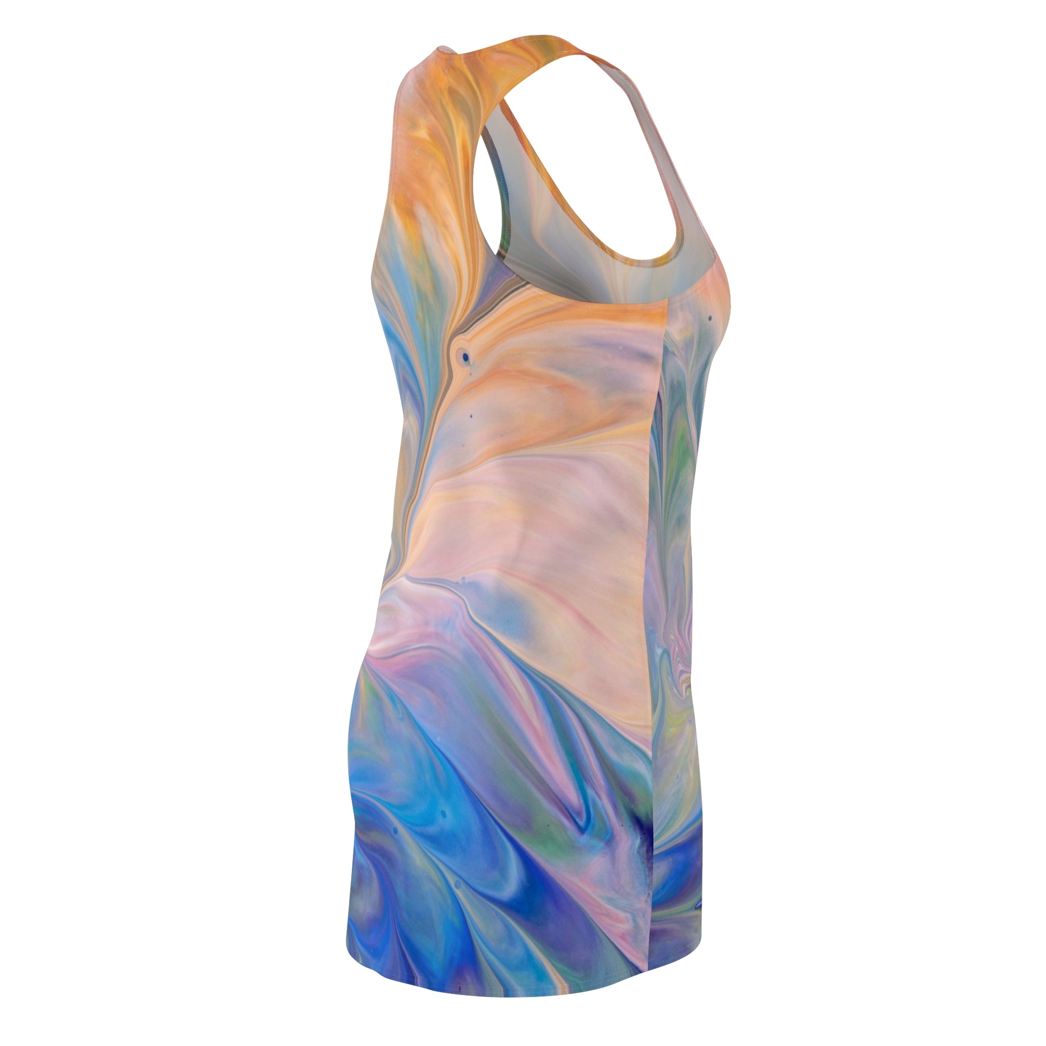 Swirling Pastel Racerback Dress — Abstract Marble