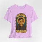 Copy of Stay Metal T-Shirt — Retro Saint Portrait Heavy Metal Tee