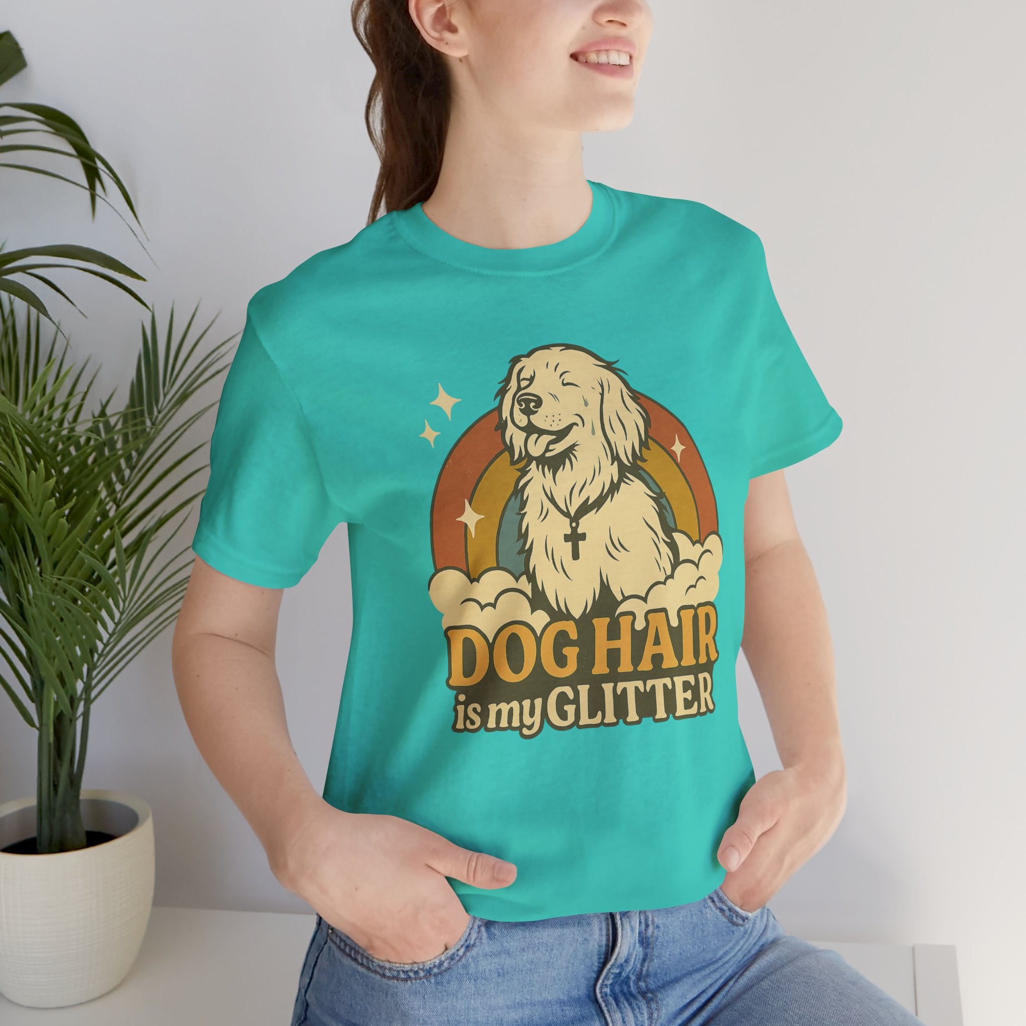 "Dog Hair Is My Glitter" – Retro Golden Vibes Edition