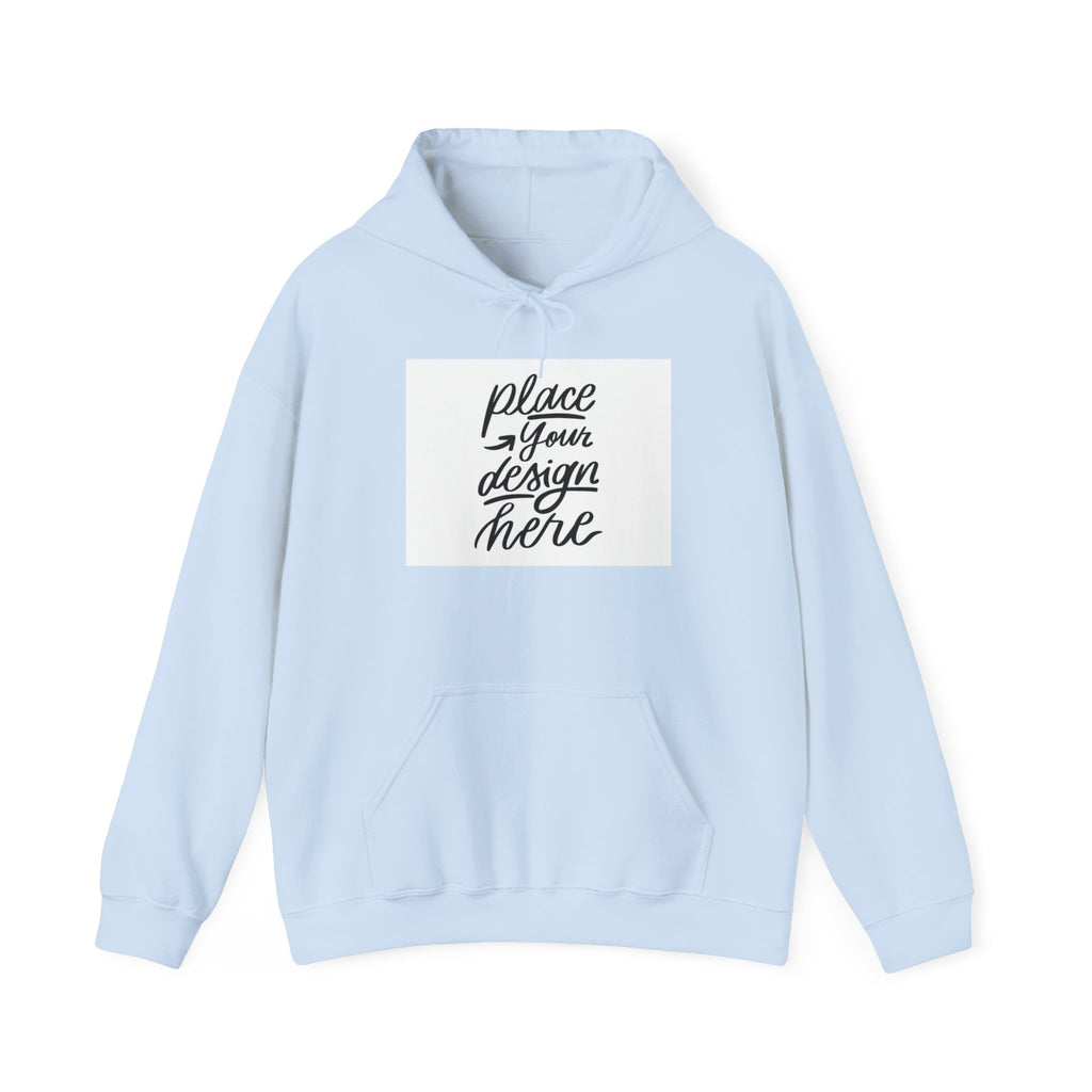 Classic Hoodie with Centered Design – 'Place Your Design Here'