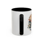 Cat Jester Accent Coffee Mug – Whimsical Vintage Cat Illustration (11/15oz)
