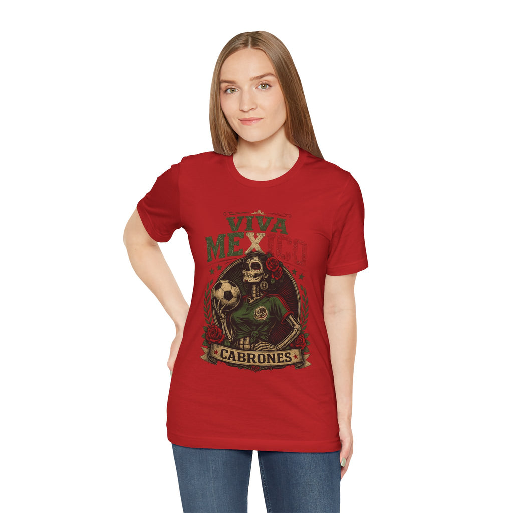 Mexico Catrina Skull T‑Shirt — Day of the Dead Mexican Soccer Tee