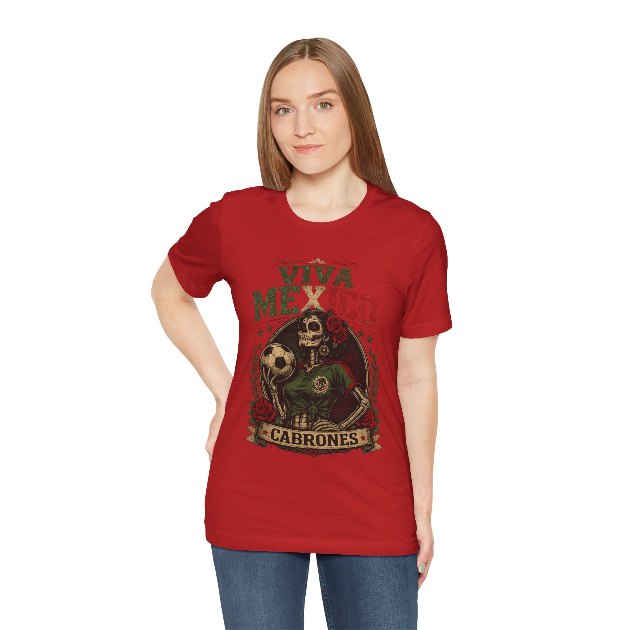 Mexico Catrina Skull T‑Shirt — Day of the Dead Mexican Soccer Tee