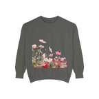 Floral Meadow Sweatshirt — Pink Cosmos Garden Crewneck
