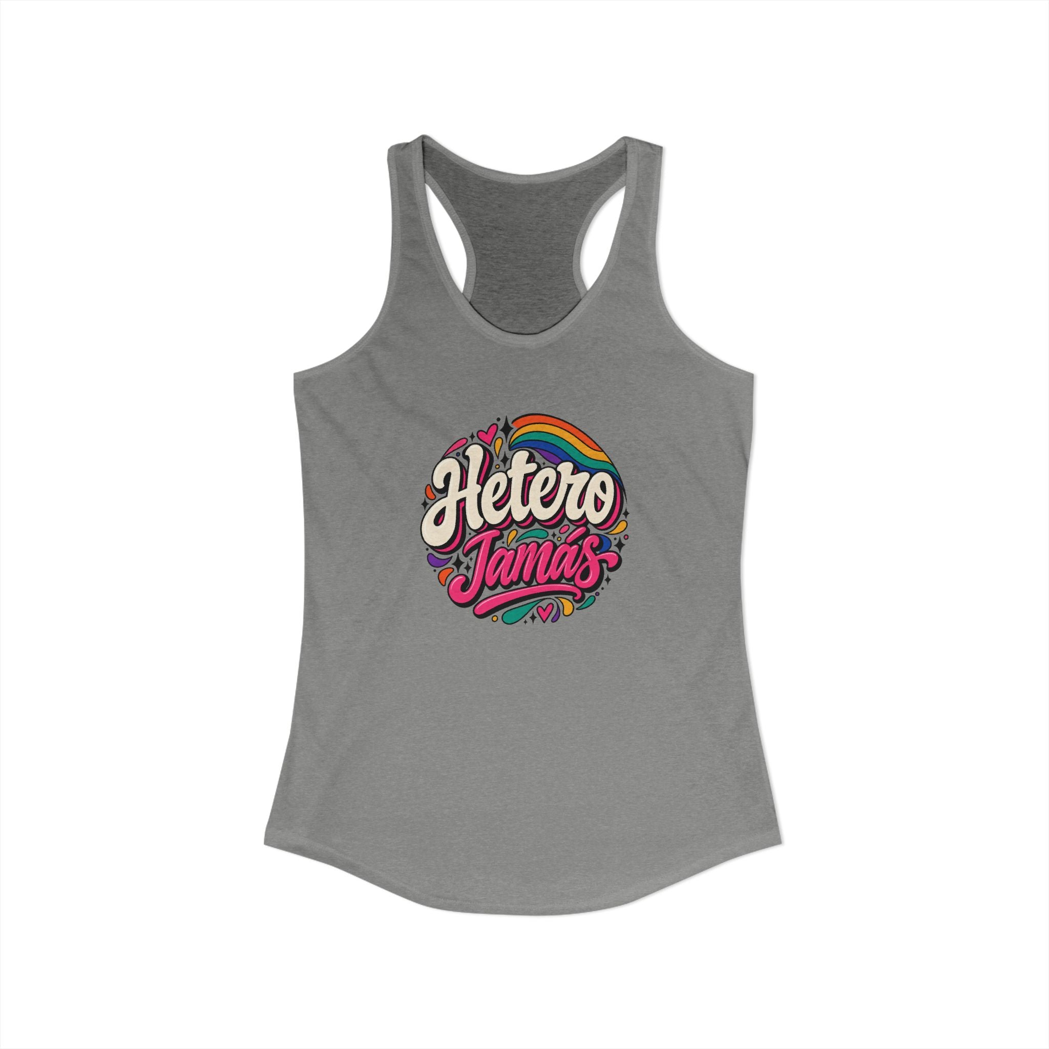 Women's Ideal Racerback Tank - "Hetero Jamás"