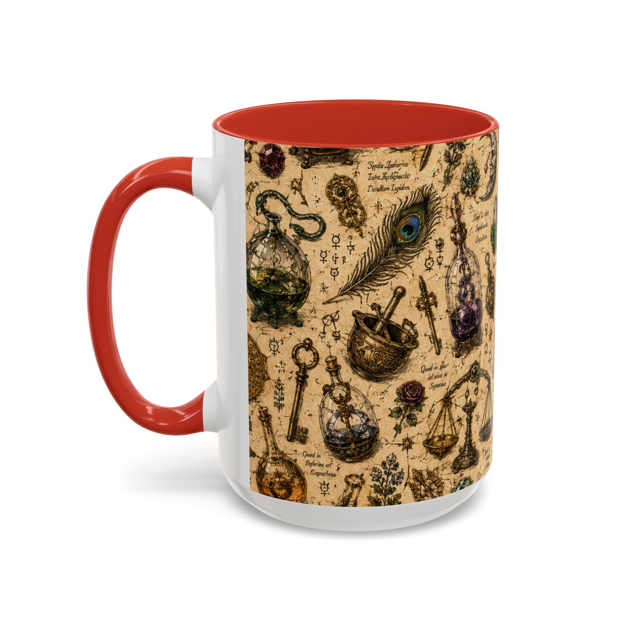 The Alchemist's Cabinet Coffee Mug — Vintage Apothecary Accent Mug (11/15 oz)