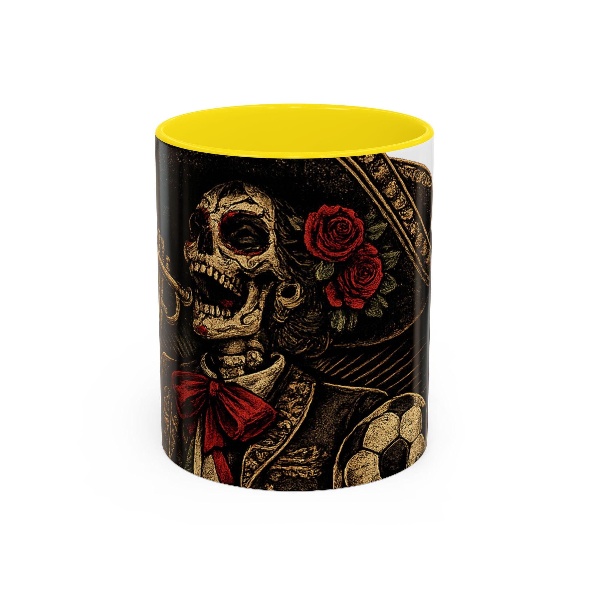Day of the Dead Soccer Skull Accent Mug — 11/15oz