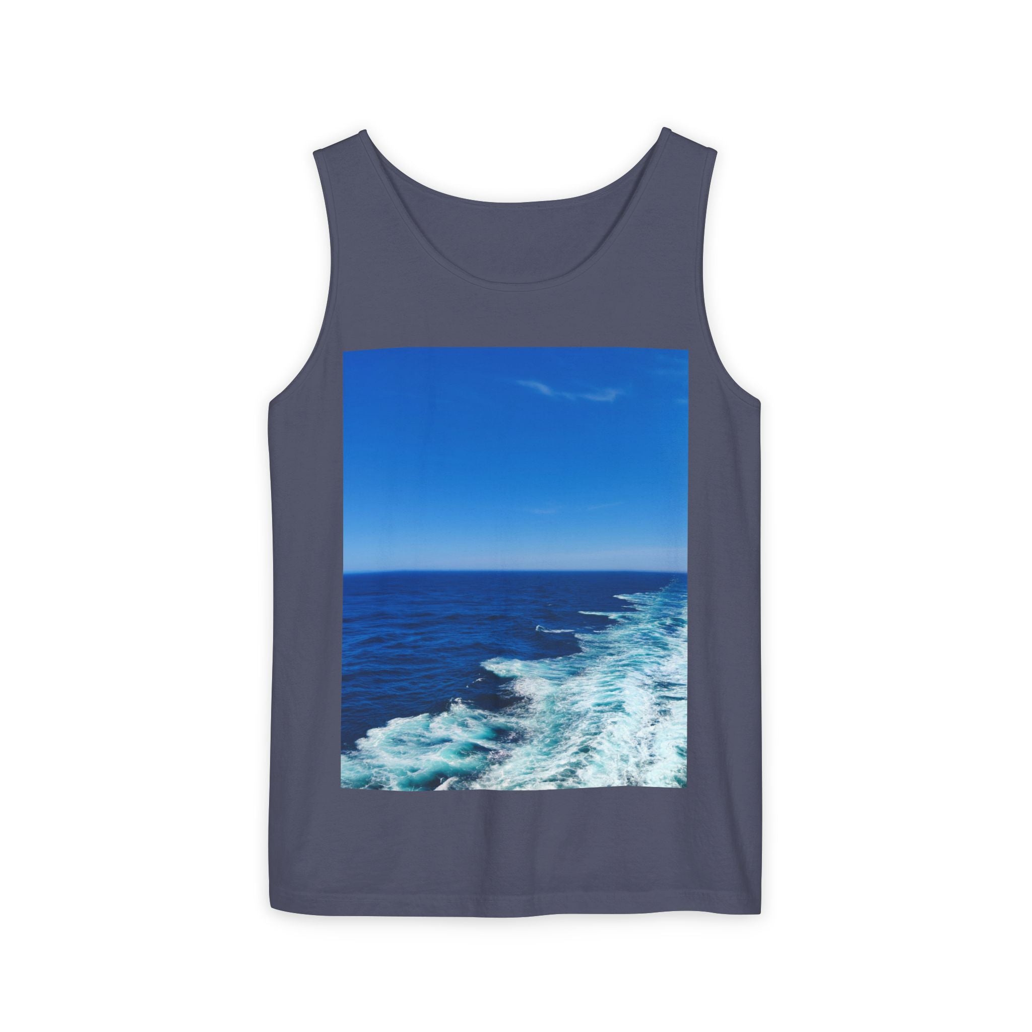 Ocean View Photo Tank Top — Coastal Beach Vibes Summer Tee