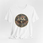 USA Eagle Vintage Patriotic T-Shirt — American Flag Graphic Tee