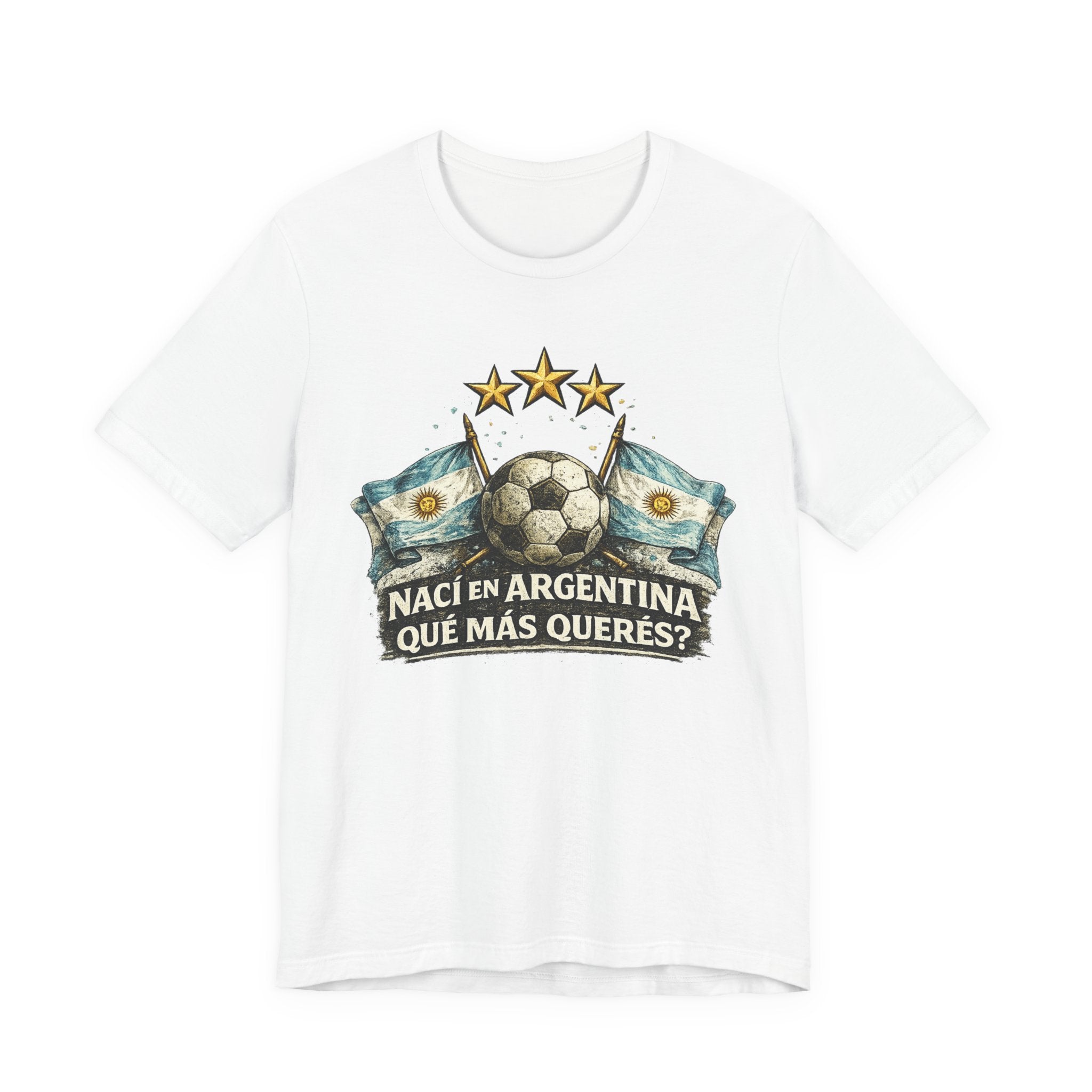 Argentina Soccer T-Shirt — "Nací en Argentina, ¿Qué más querés?" Vintage Football Tee