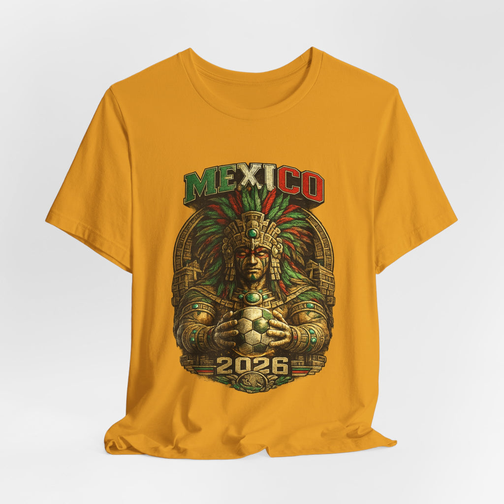 Mexico 2026 Aztec Warrior T-Shirt — Vintage Mexican Pride Soccer World Cup Tee