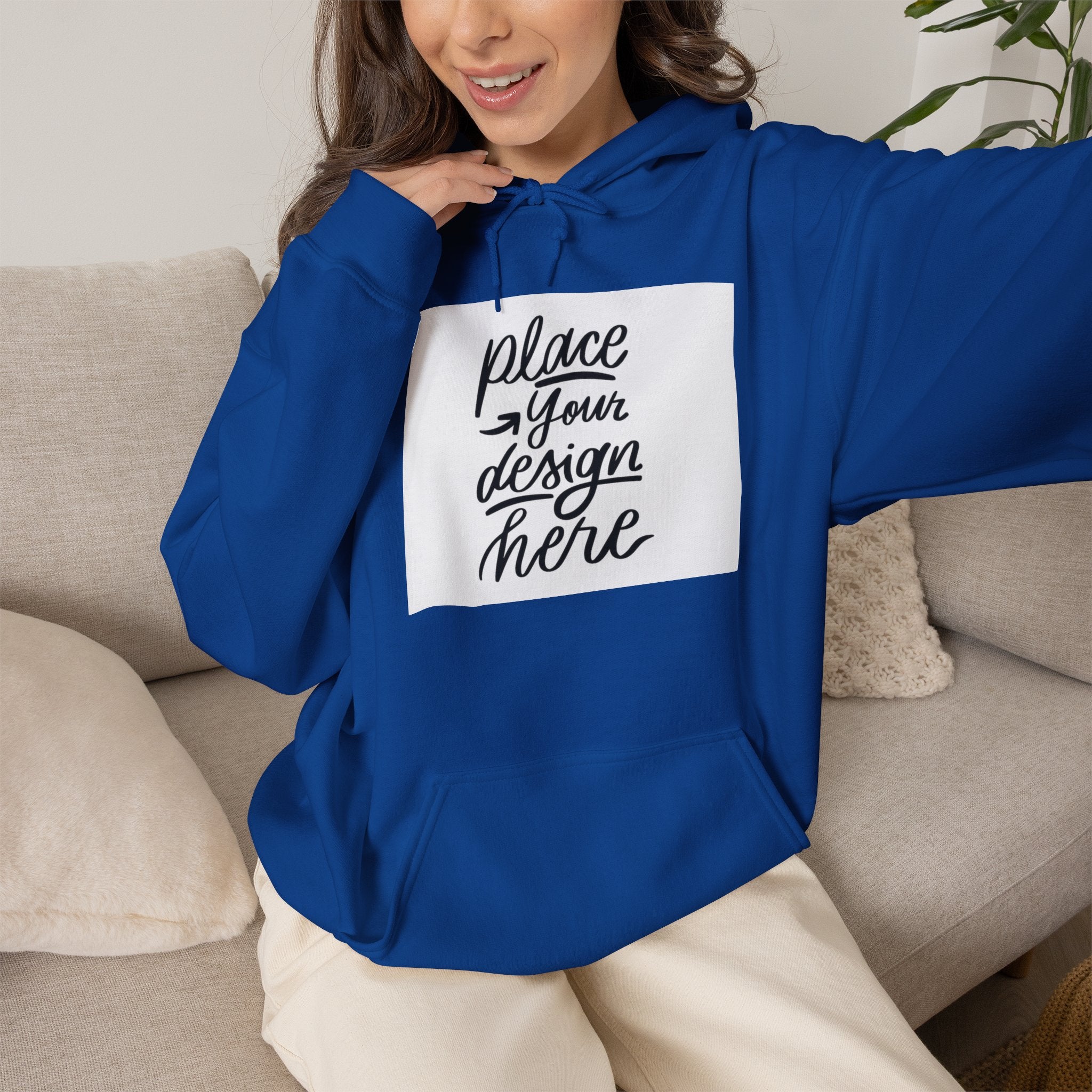 Classic Hoodie with Centered Design – 'Place Your Design Here'