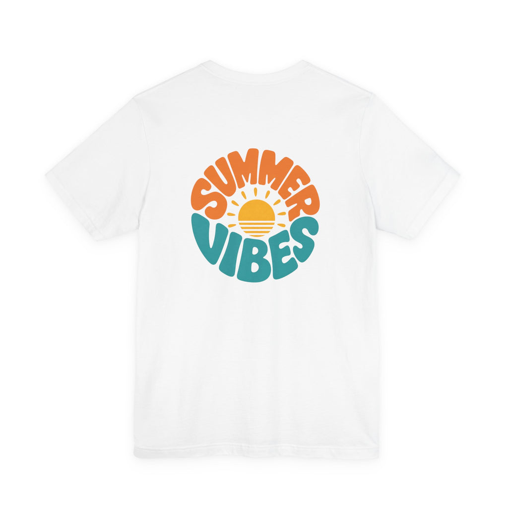 Summer Vibes Tee — Retro Sun Graphic Back Print