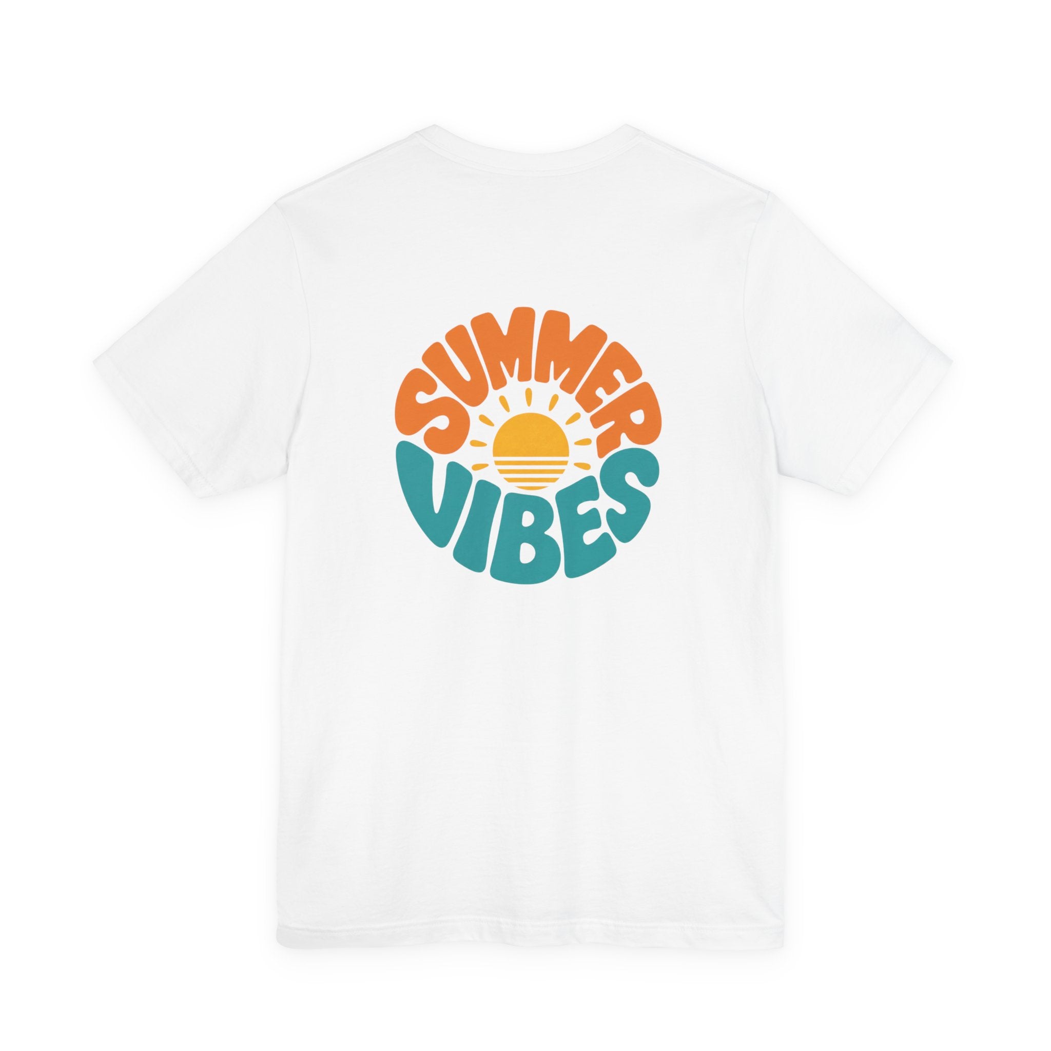 Summer Vibes Tee — Retro Sun Graphic Back Print