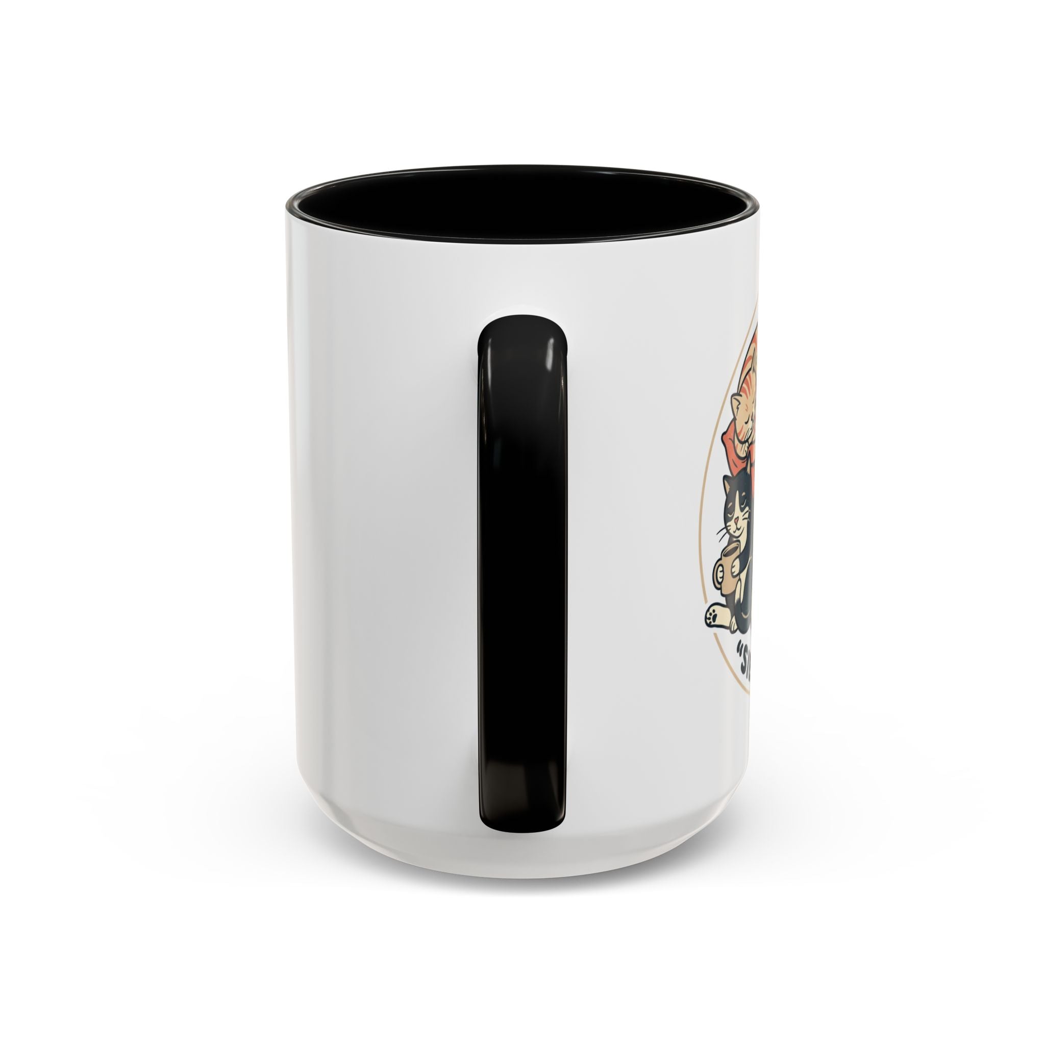 Cat Jester Accent Coffee Mug – Whimsical Vintage Cat Illustration (11/15oz)