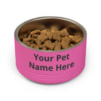 Personalized Pet Bowl – Custom Name 18oz Stainless Steel Dog & Cat Feeding Bowl