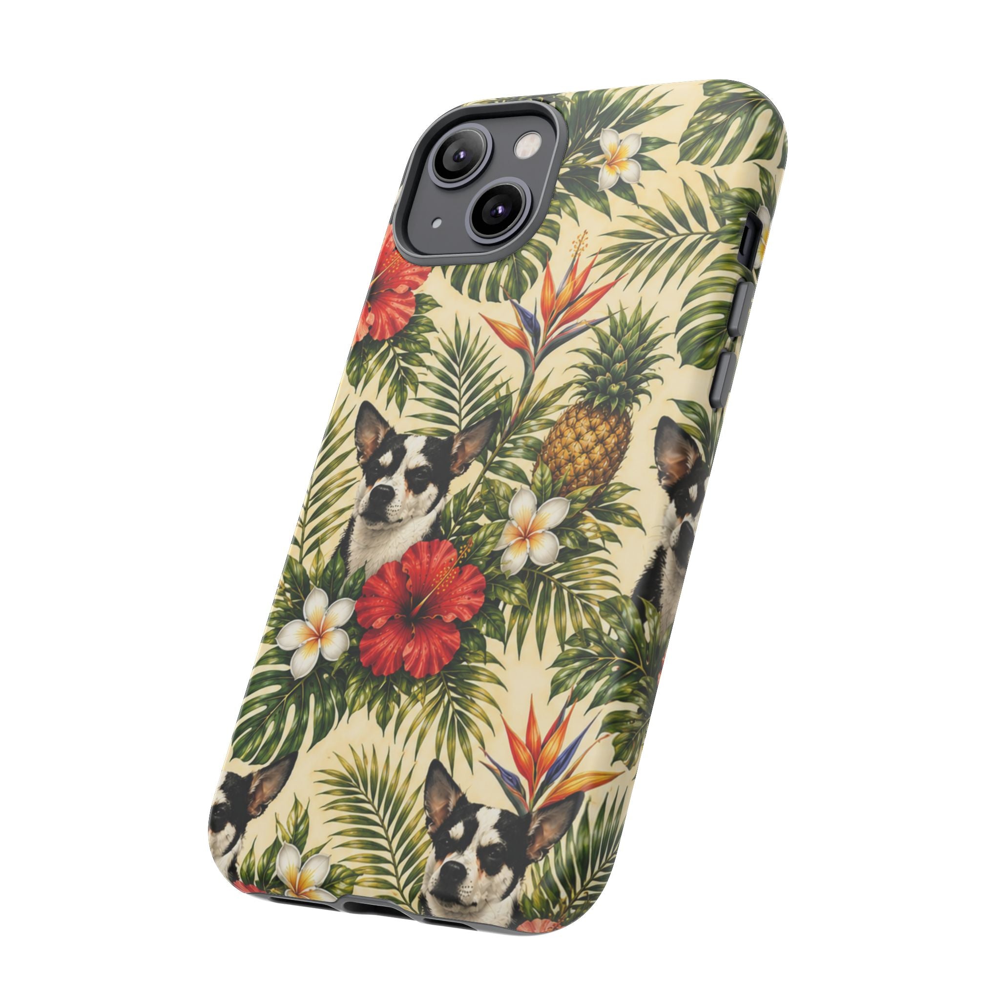 Tropical chihuahua Phone Case — Floral Pineapple Protective Tough Case