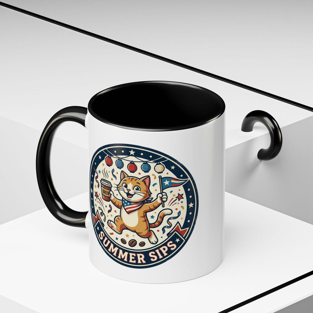 Space Camper Patch Coffee Mug — Retro Astronaut Camper 11/15oz Accent Mug