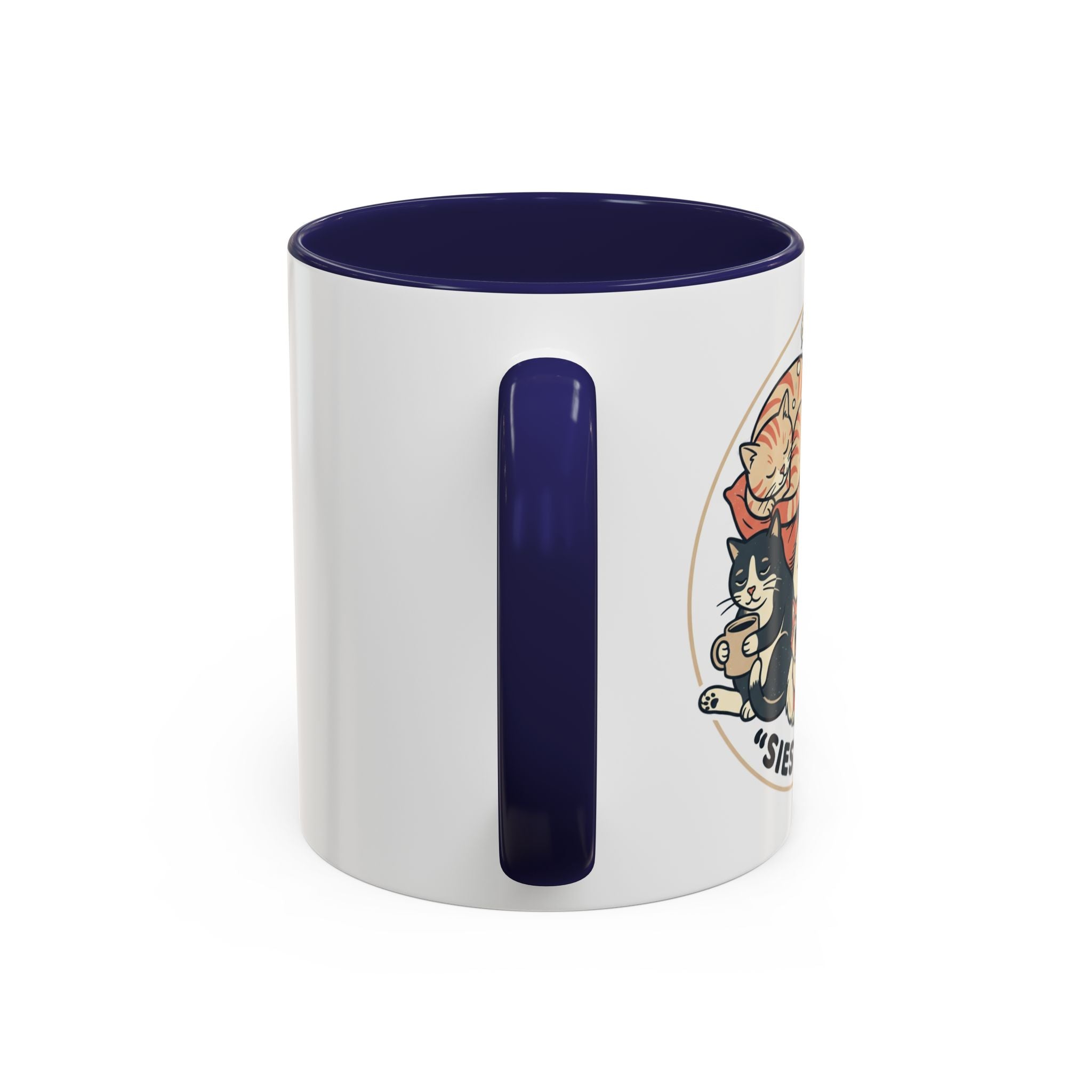 Cat Jester Accent Coffee Mug – Whimsical Vintage Cat Illustration (11/15oz)