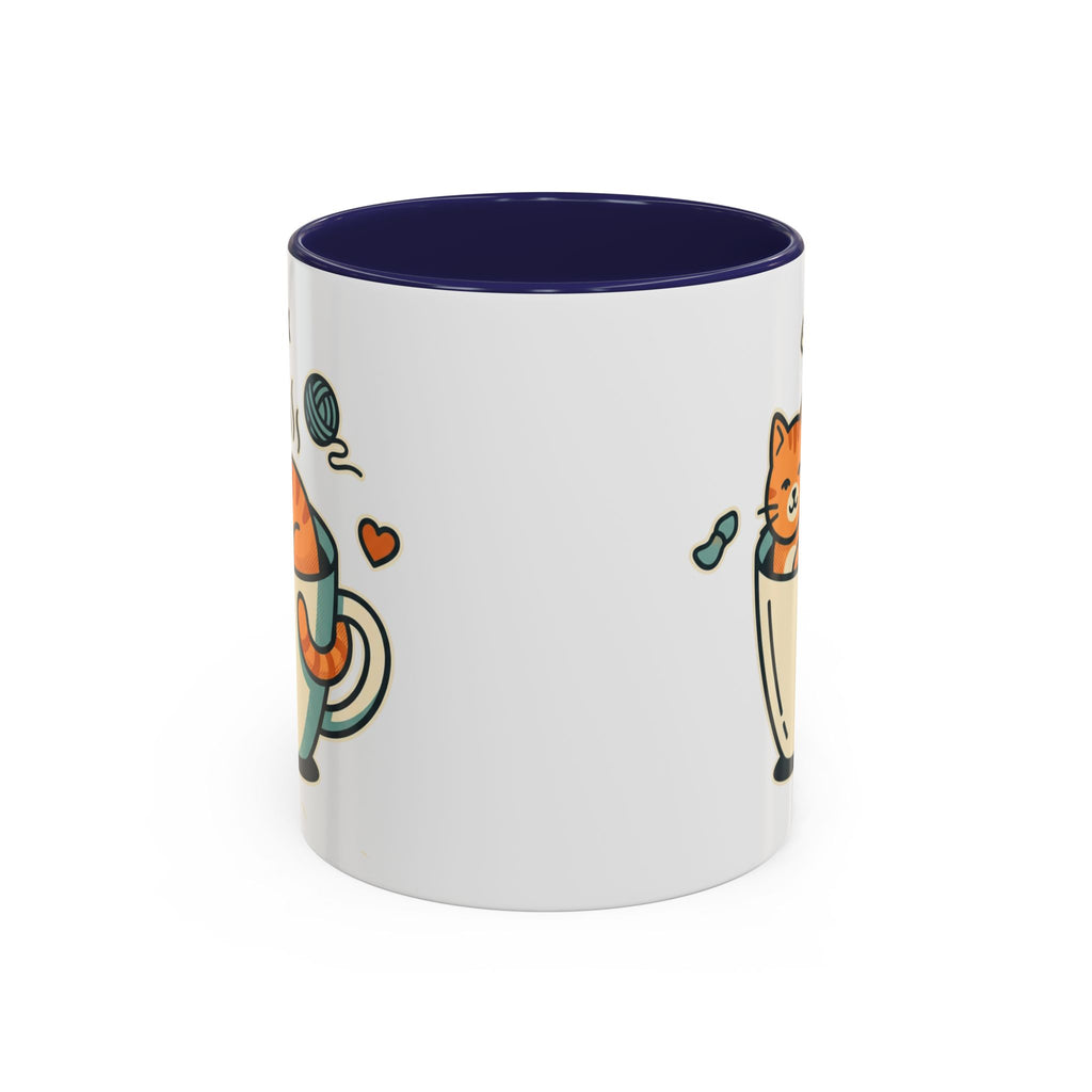 Cat in Cup Coffee Mug — Cute Cat Lover Accent Mug (11/15oz)