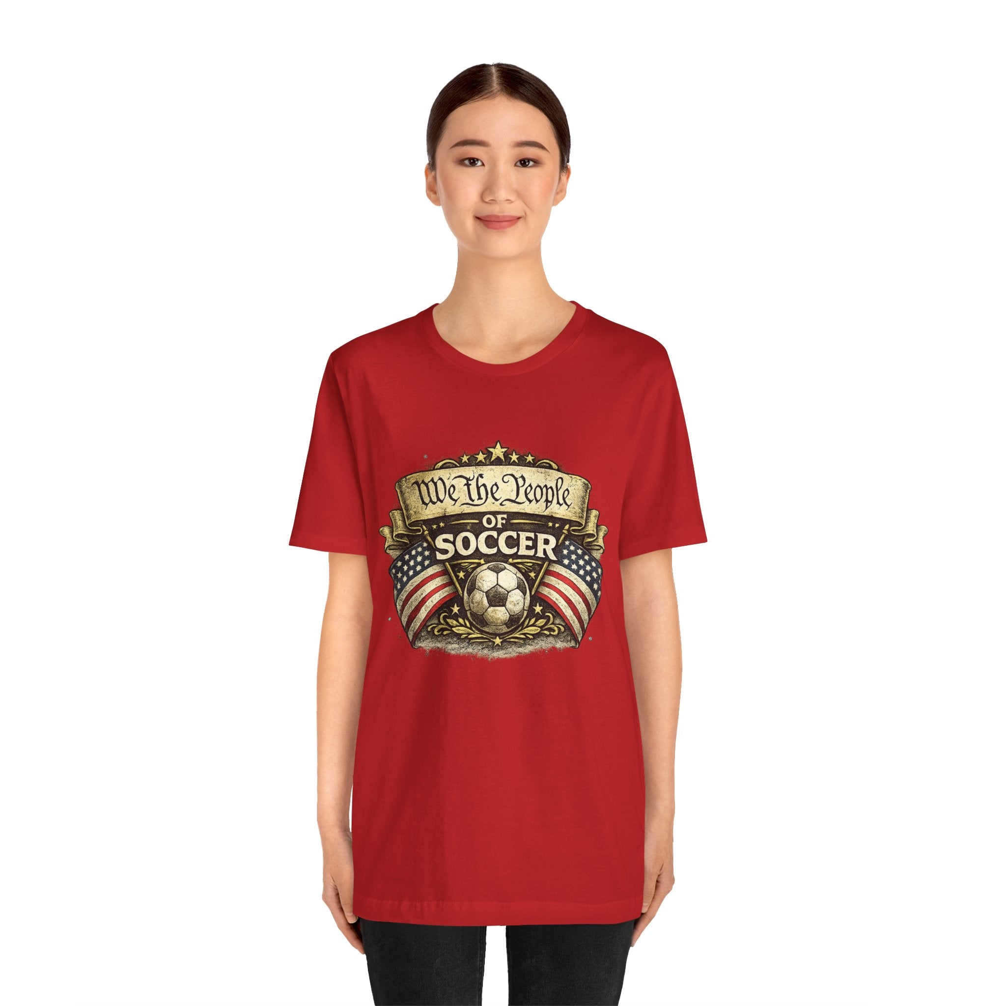 We The People of Soccer T-Shirt — American Flag Vintage Soccer Tee