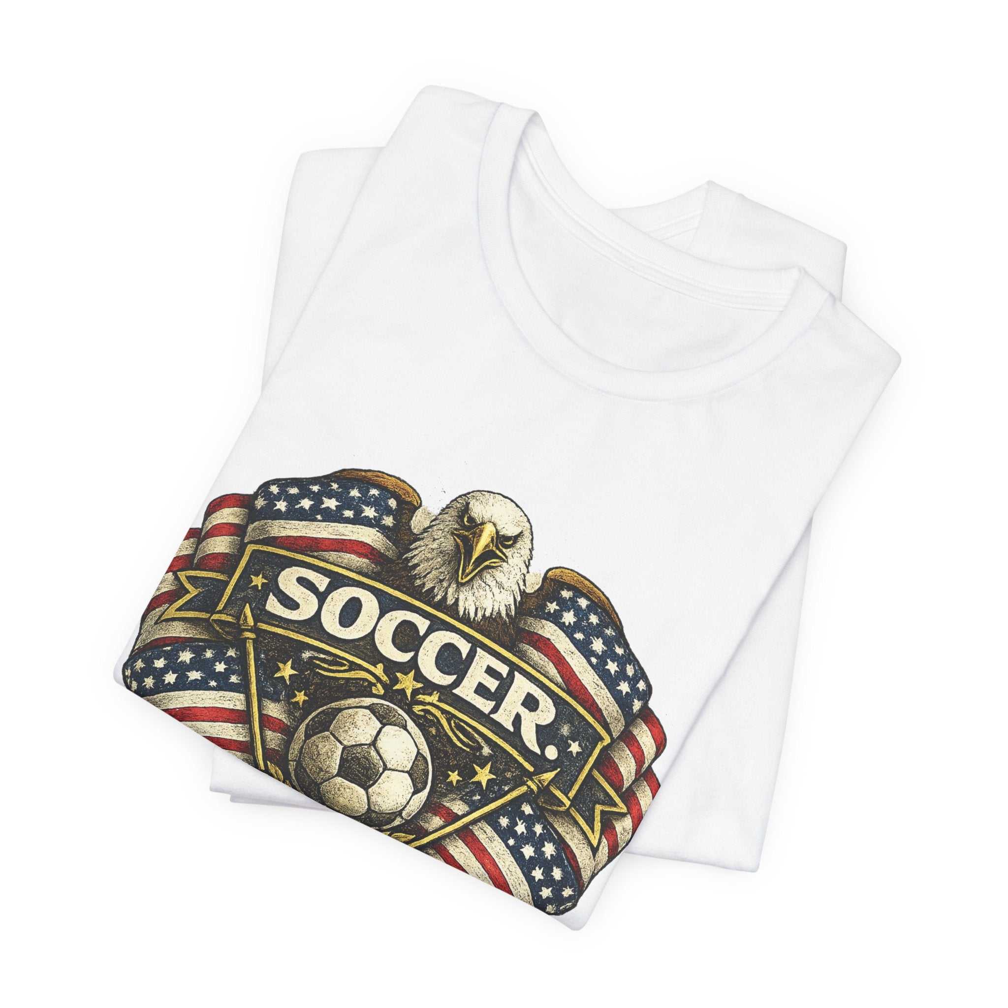 Soccer Deal With It T-Shirt — Patriotic Eagle Soccer Tee for Players & Fans