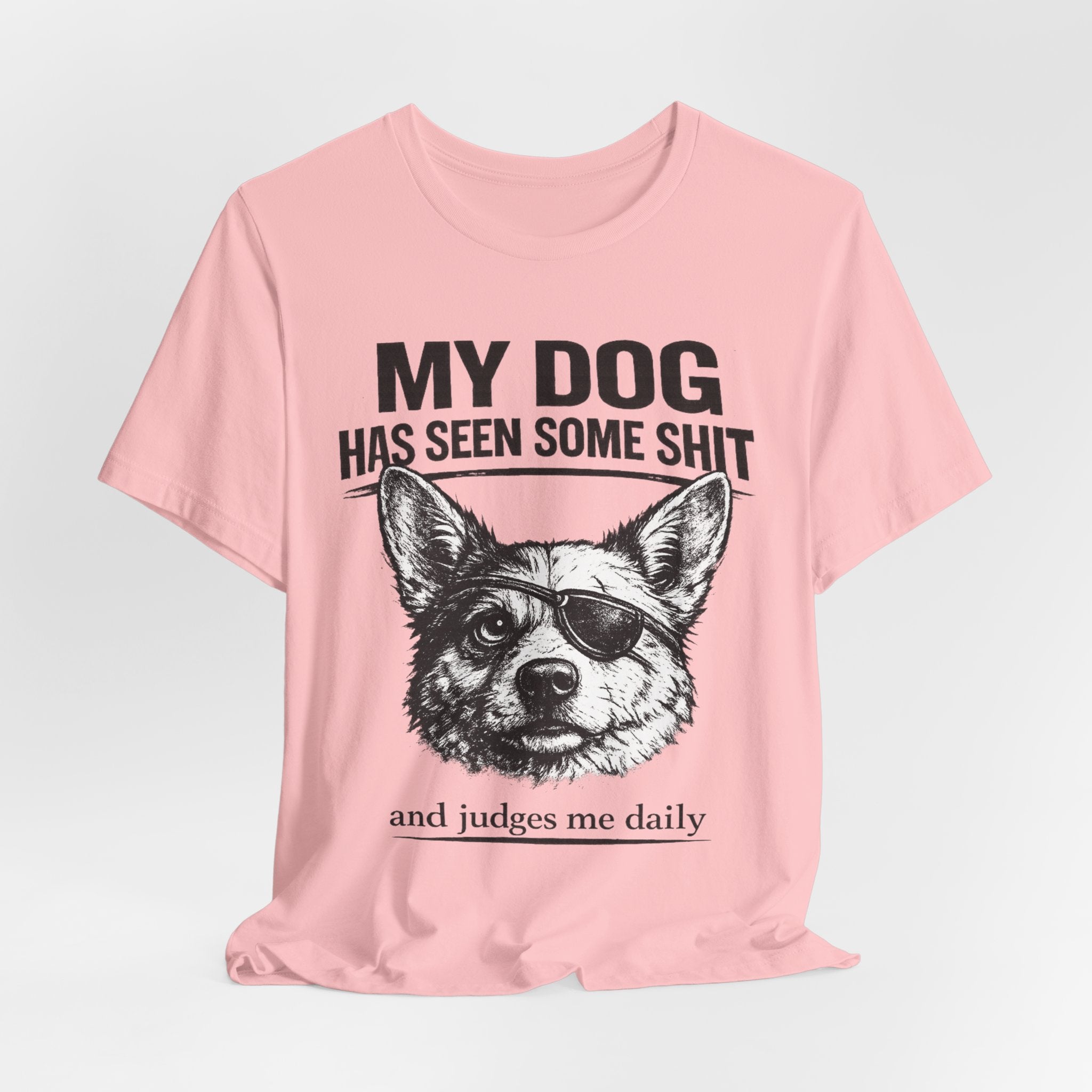 Corgi Dog Lover T‑Shirt — "My Dog Has Seen Some Shit and Judges Me Daily" Graphic Tee