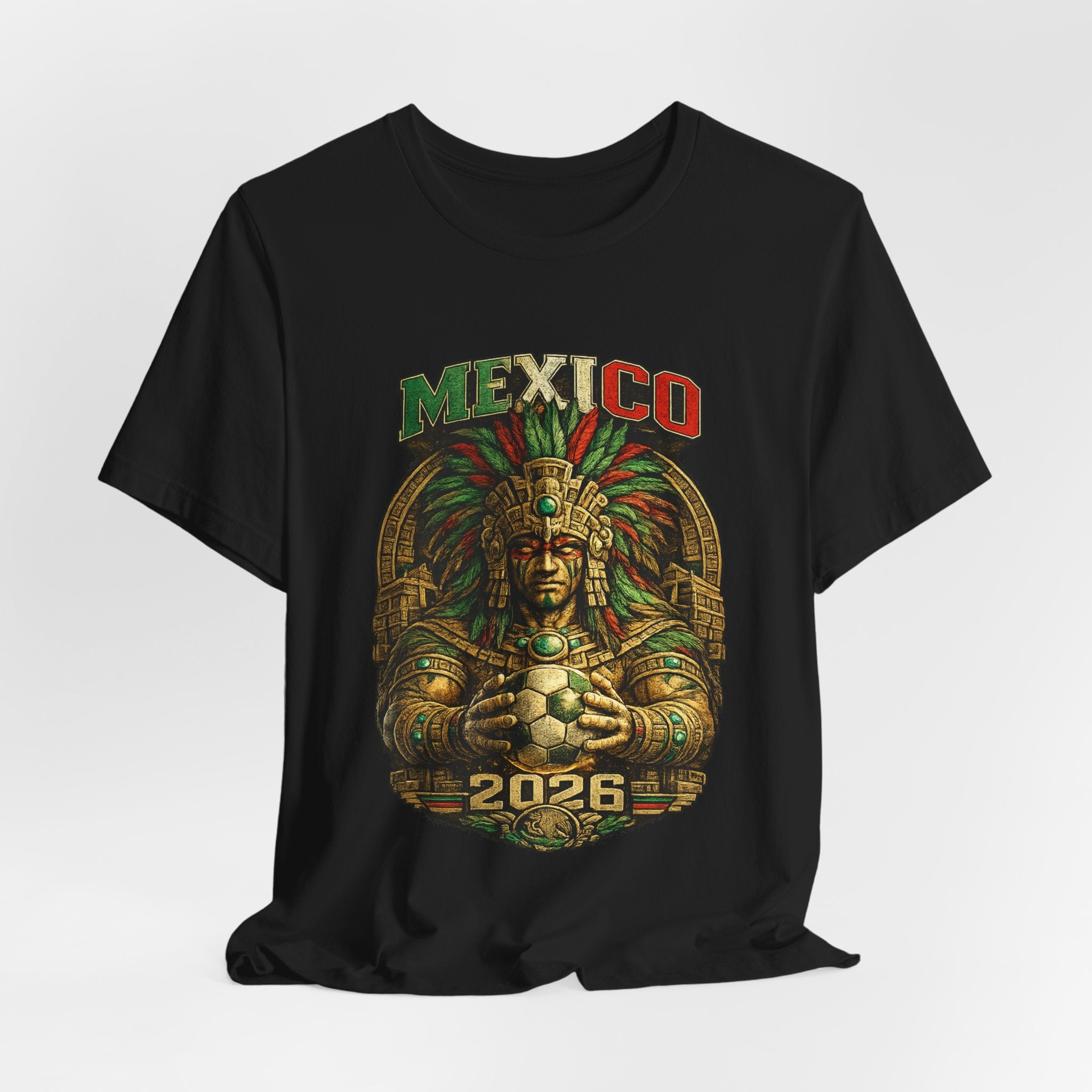 Mexico 2026 Aztec Warrior T-Shirt — Vintage Mexican Pride Soccer World Cup Tee