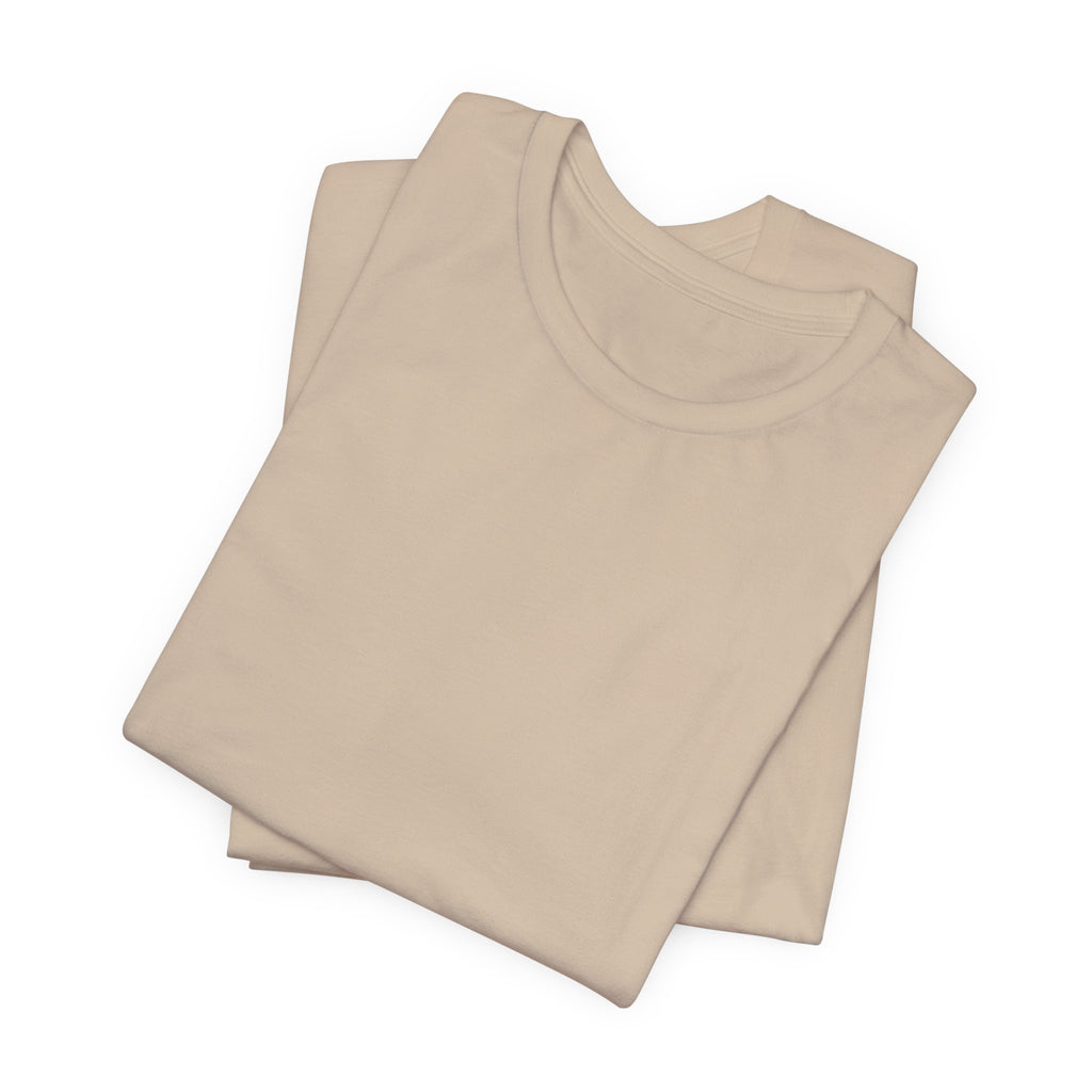 Nature Sunset Mountain Back Design T-Shirt — Scenic River & Pine Forest Graphic Tee