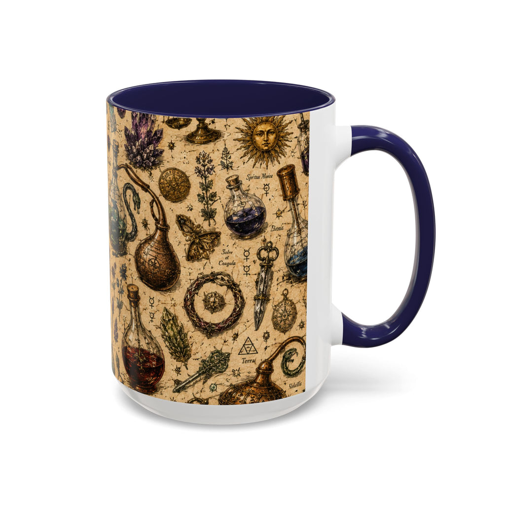 The Alchemist's Cabinet Coffee Mug — Vintage Apothecary Accent Mug (11/15 oz)