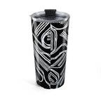 20oz Black & White Abstract Swirl Tumbler