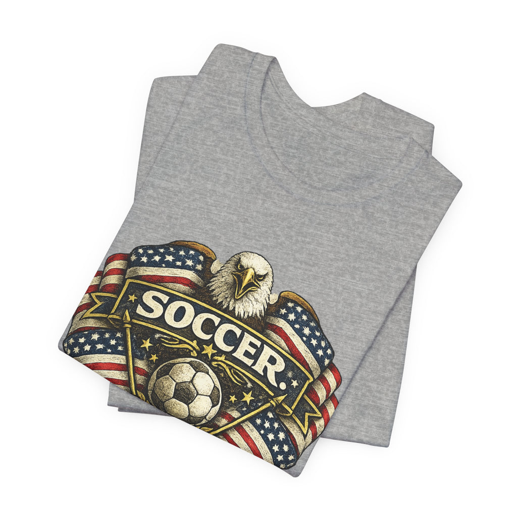 Soccer Deal With It T-Shirt — Patriotic Eagle Soccer Tee for Players & Fans