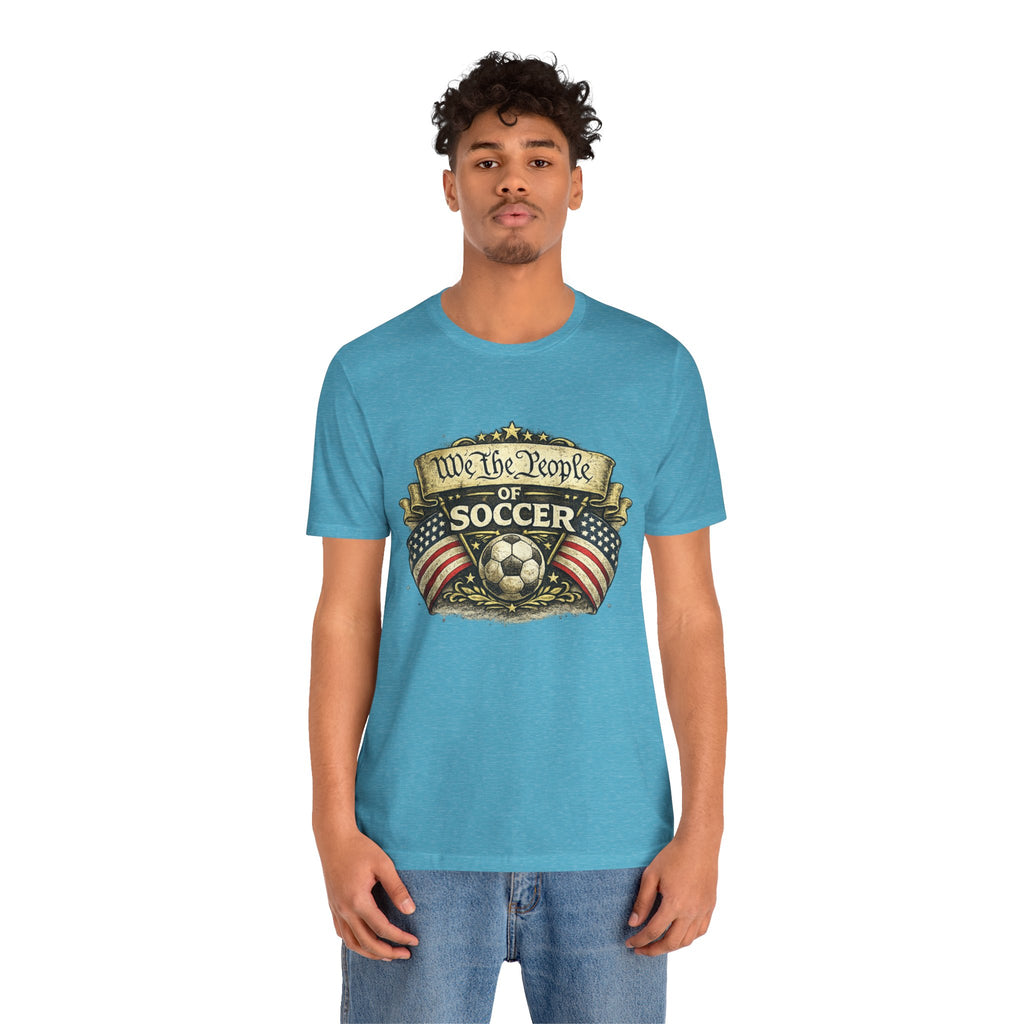 We The People of Soccer T-Shirt — American Flag Vintage Soccer Tee