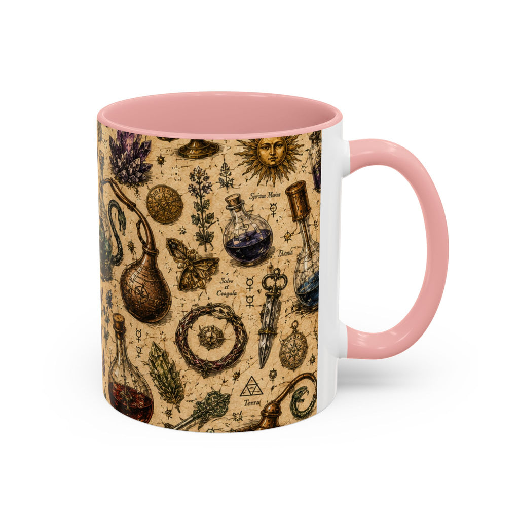 The Alchemist's Cabinet Coffee Mug — Vintage Apothecary Accent Mug (11/15 oz)