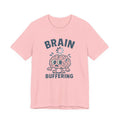 Brain Buffering T‑Shirt — Cute Cartoon Brain Graphic Tee for Neuro Humor