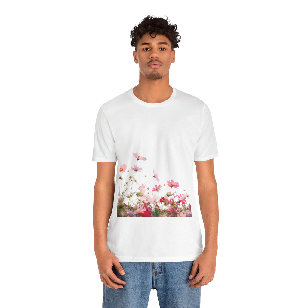 Floral Meadow Tee – Pink Wildflower Field Graphic T-Shirt