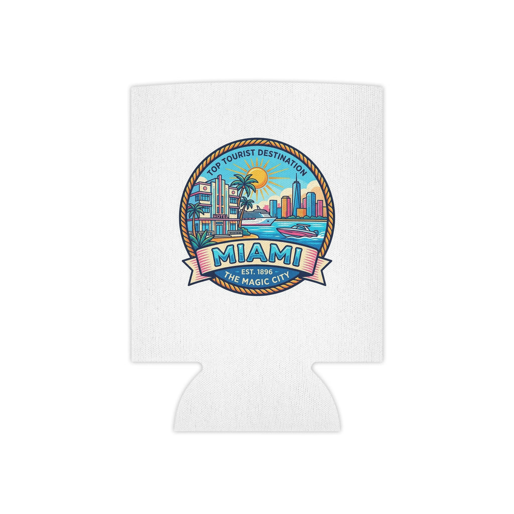 Miami Vintage Beach Can Cooler – "Miami The Magic City" Travel Souvenir