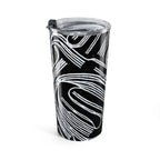 20oz Black & White Abstract Swirl Tumbler