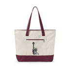 Statue of Liberty Canvas Tote — Zippered Eco Travel Bag