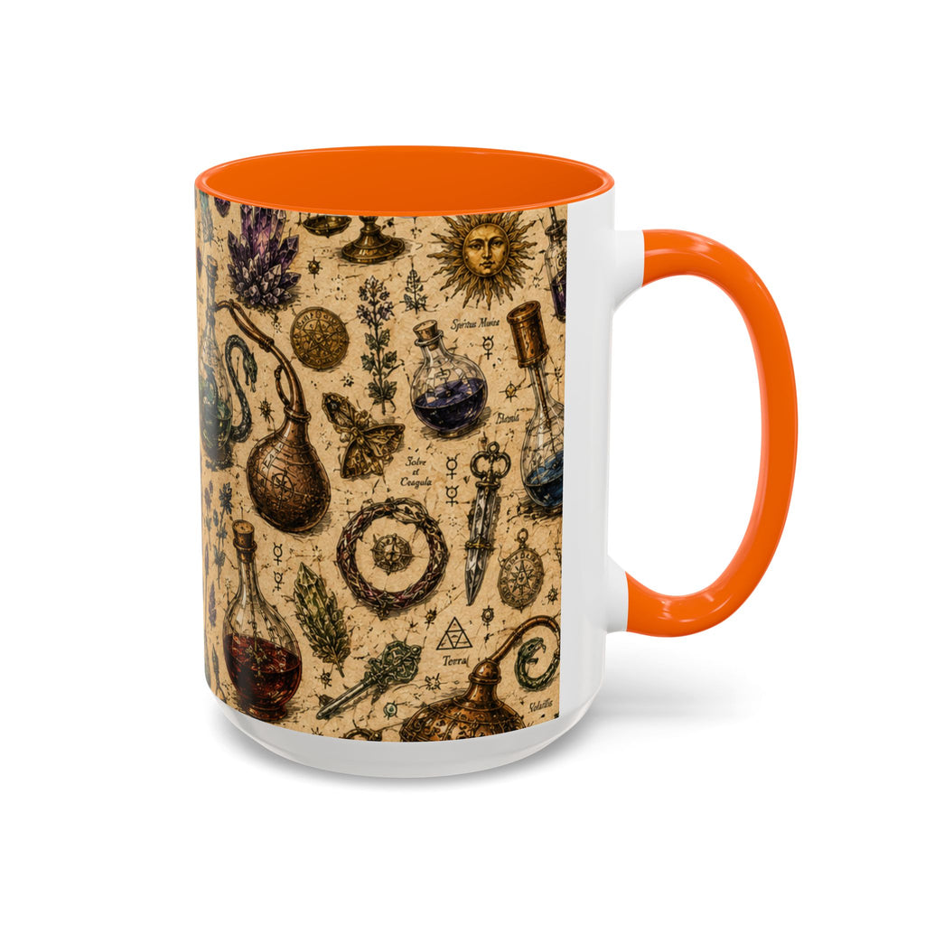 The Alchemist's Cabinet Coffee Mug — Vintage Apothecary Accent Mug (11/15 oz)