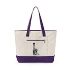 Statue of Liberty Canvas Tote — Zippered Eco Travel Bag