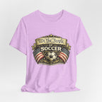 We The People of Soccer T-Shirt — American Flag Vintage Soccer Tee