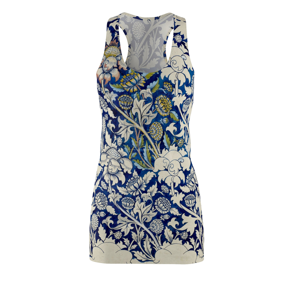 Floral Blue –Style Racerback Dress