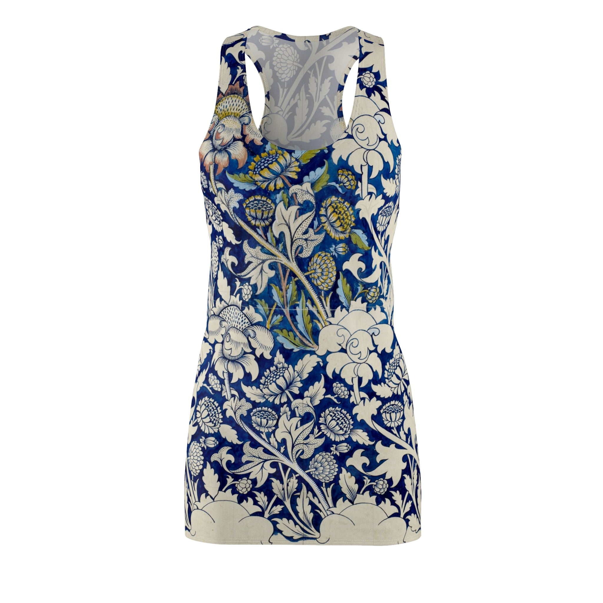 Floral Blue –Style Racerback Dress