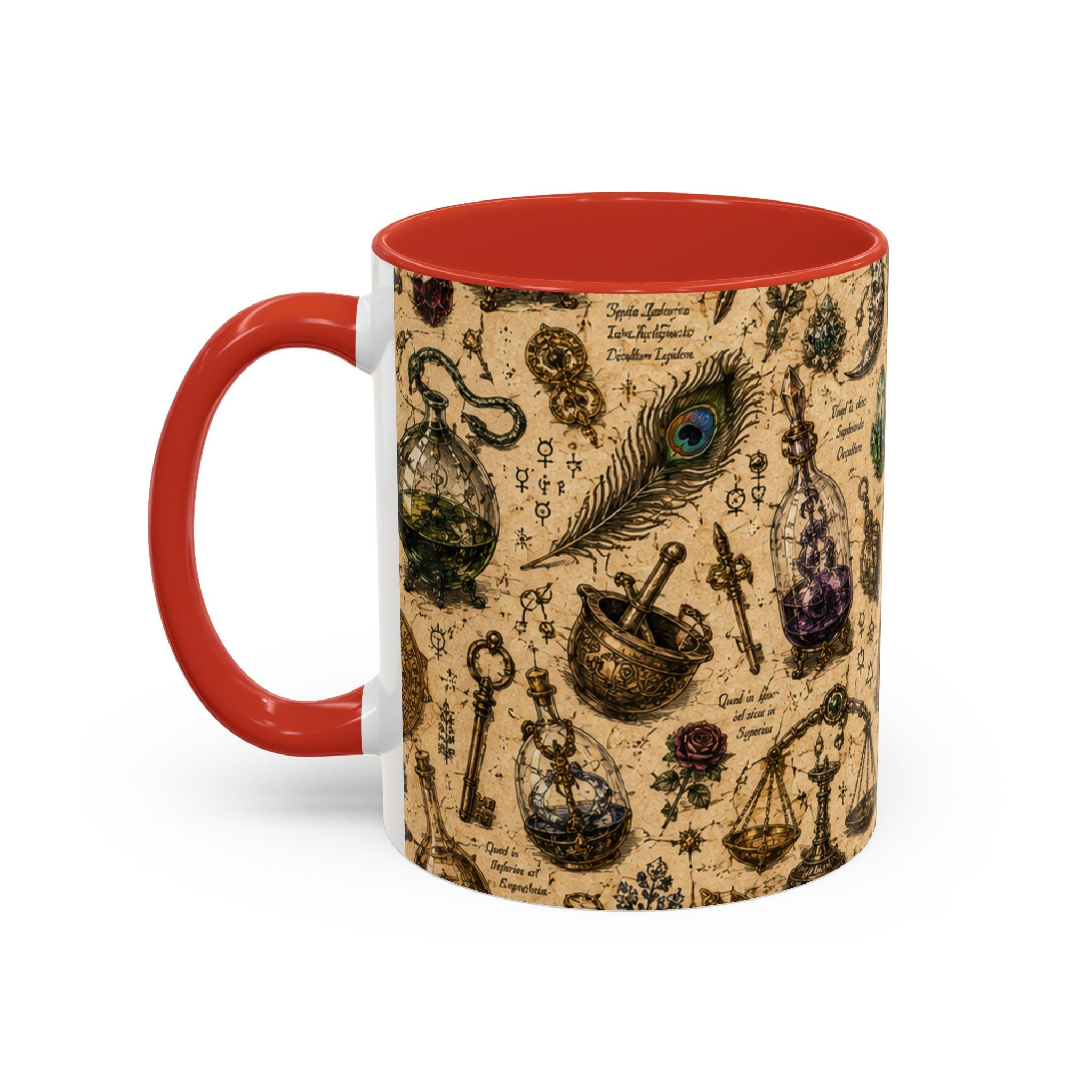 The Alchemist's Cabinet Coffee Mug — Vintage Apothecary Accent Mug (11/15 oz)