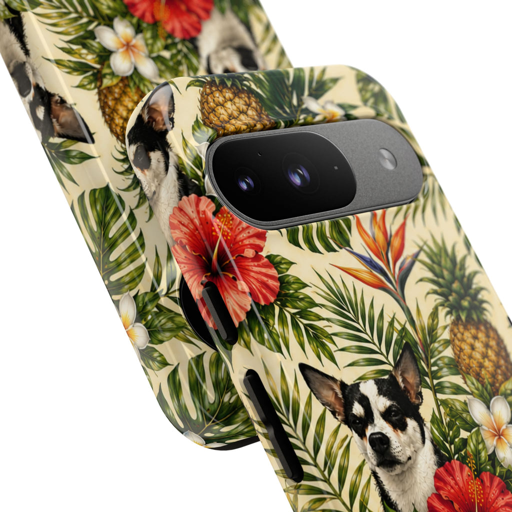 Tropical chihuahua Phone Case — Floral Pineapple Protective Tough Case