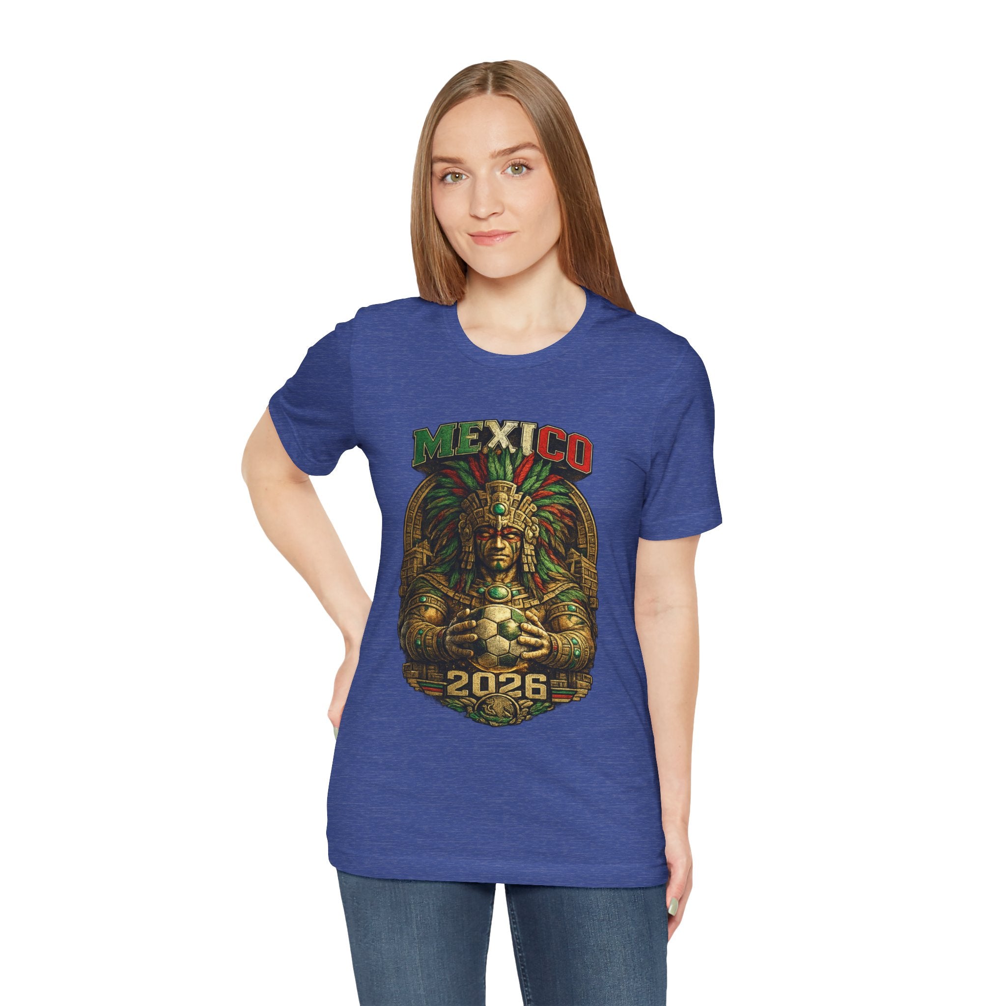 Mexico 2026 Aztec Warrior T-Shirt — Vintage Mexican Pride Soccer World Cup Tee