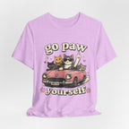 Go Paw Yourself Cat Tee – Cute Retro Cats in Convertible T‑Shirt