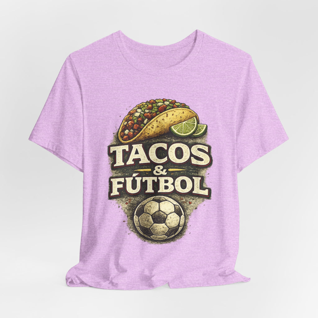 T-Shirt — Tacos & Fútbol Graphic Tee — Soccer Fan Mexican Food Mashup