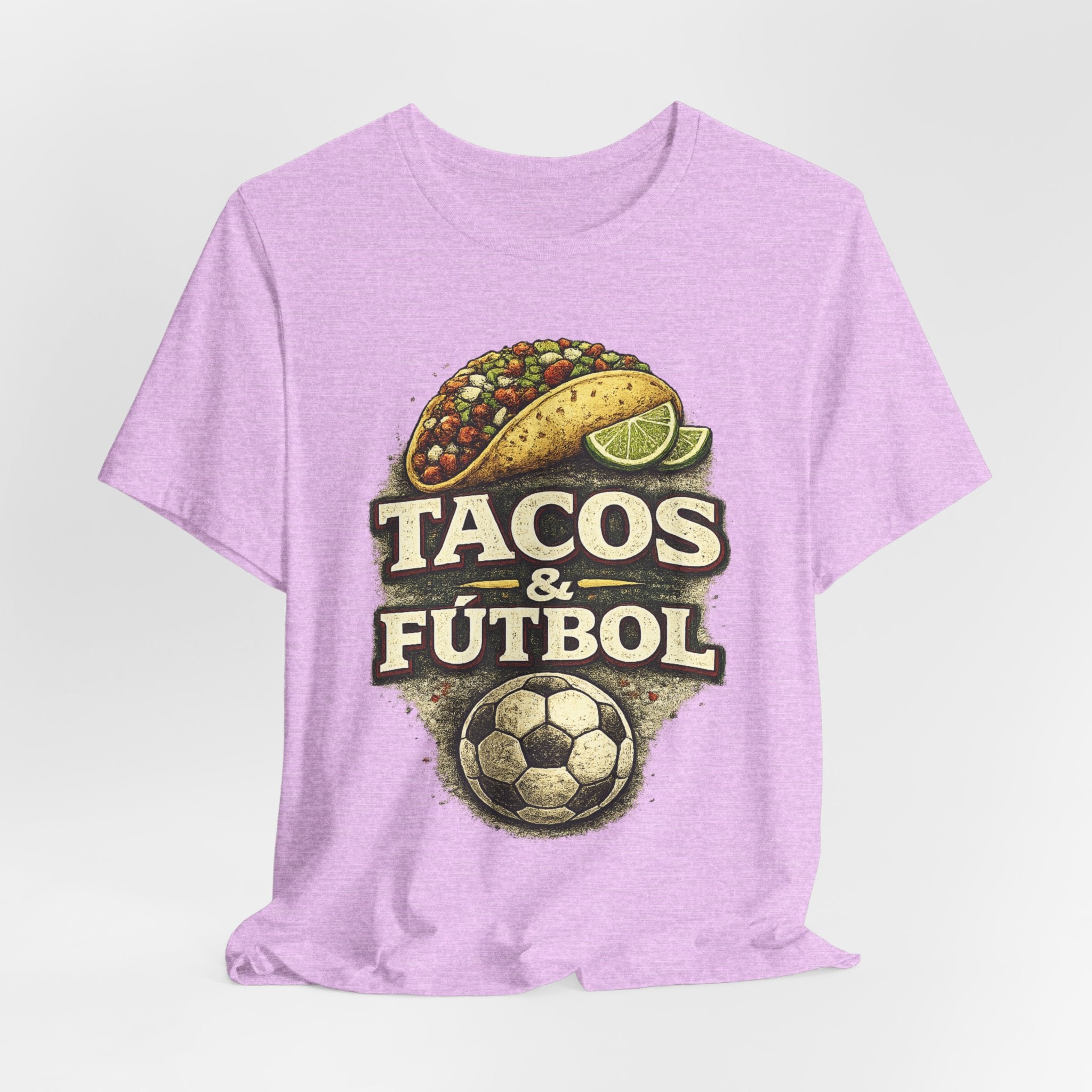 T-Shirt — Tacos & Fútbol Graphic Tee — Soccer Fan Mexican Food Mashup